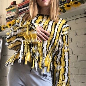 Funky 80’s Shag Knit Chunky Sweater